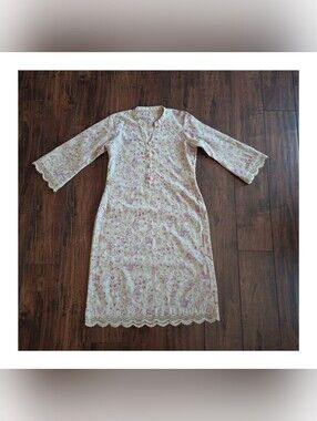 Embroidered Salwar Kameez Dupatta Long Scarf Sand Cotton Party Wear Dress